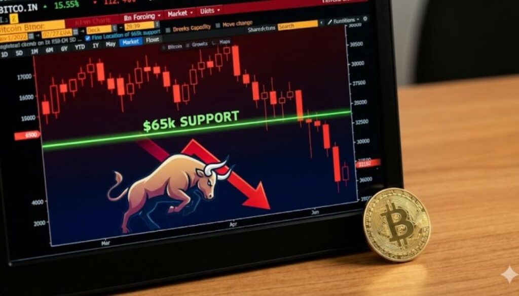 Bitcoin Price Bleeds Lower With $65K Becoming The Battleground