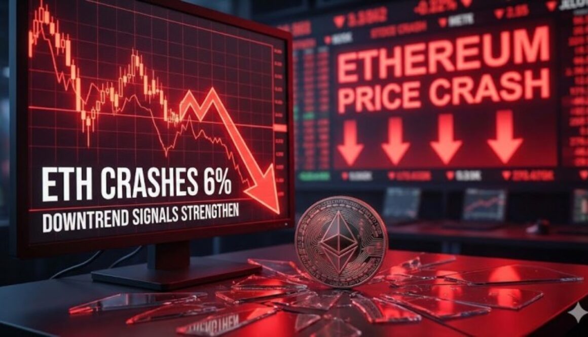 Ethereum Price Crashes 6%, Downtrend Signals Strengthen Sharply