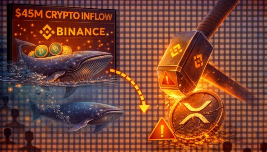 The $45 Million Crypto Hammer: Whale Inflow To Binance Threatens To Shatter XRP’s Recovery