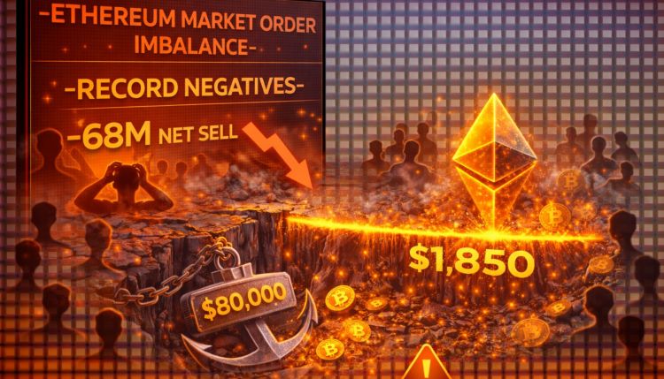 Ethereum’s Market Order Imbalance Hits Record Negatives: ,850 Is Now The Line In The Sand