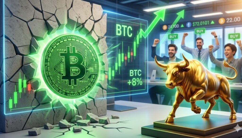 Bitcoin Price Jumps 8%, Breakout Hopes Reignite Across Crypto Markets