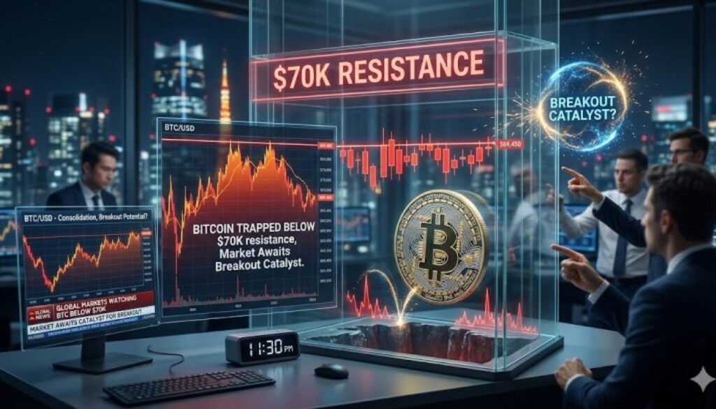 Bitcoin Price Trapped Below $70K, Market Awaits Breakout Catalyst