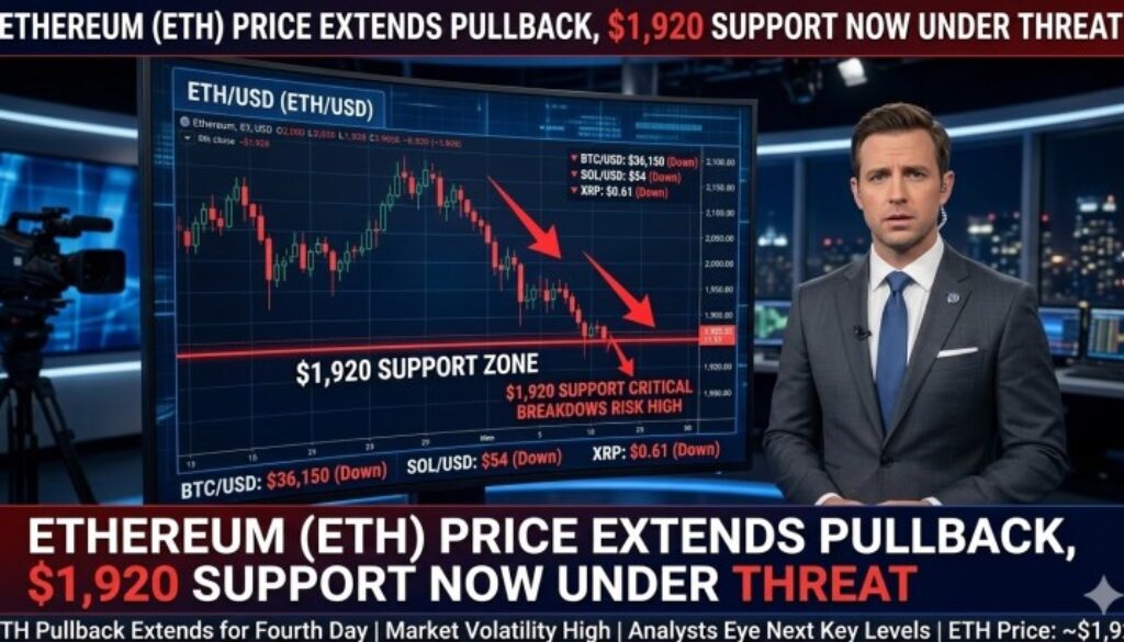 Ethereum Price Extends Pullback, $1,920 Support Now Under Threat