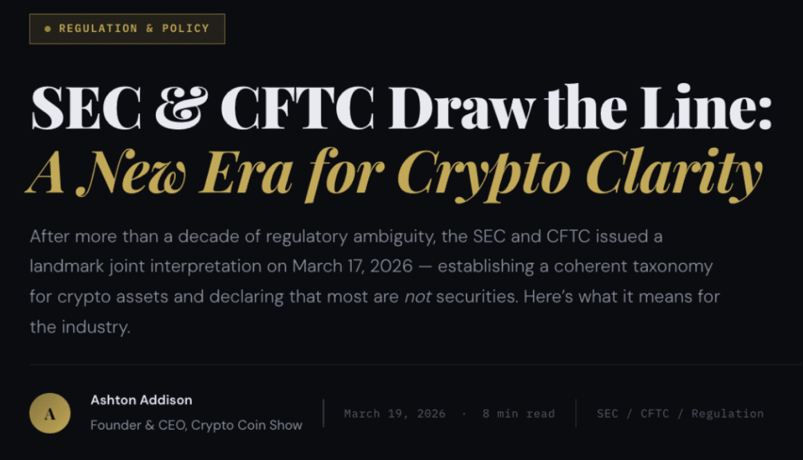 SEC CFTC Crypto Coin Show