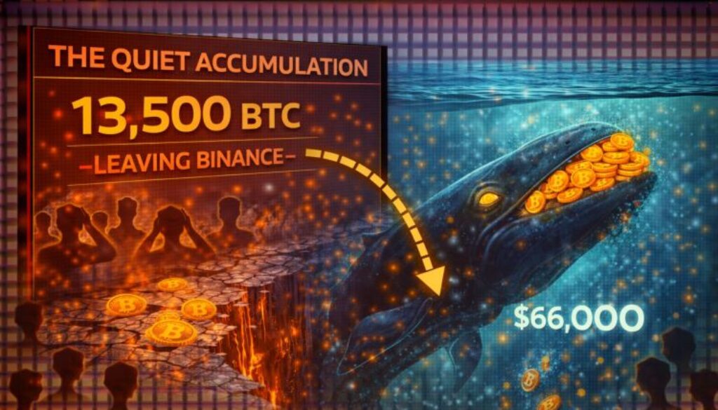 The Quiet Accumulation: 13,500 Bitcoin Leaving Binance Signals A Strategic Whale Pivot at $66,000