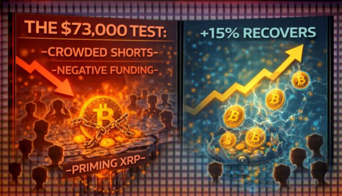 The $73,000 Test: Crowded Shorts And Negative Funding Fueled Bitcoin’s 15% Recovery