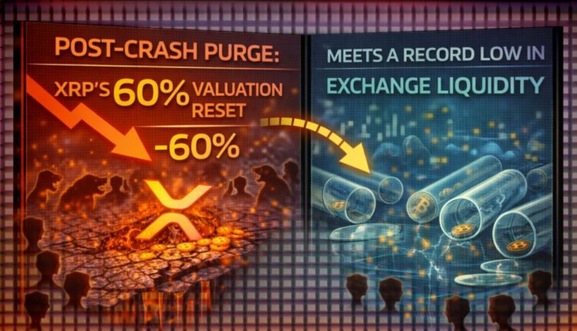 Post-Crash Purge: XRP’s 60% Valuation Reset Meets a Record Low in Exchange Liquidity
