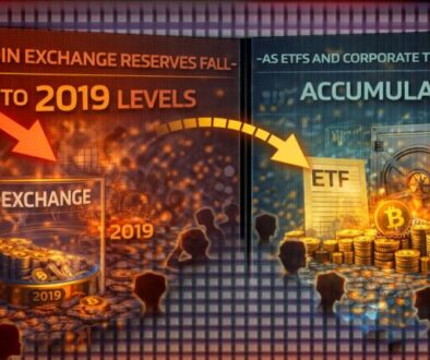 Bitcoin Exchange Reserves Fall To 2019 Levels As ETFs And Corporate Treasuries Accumulate