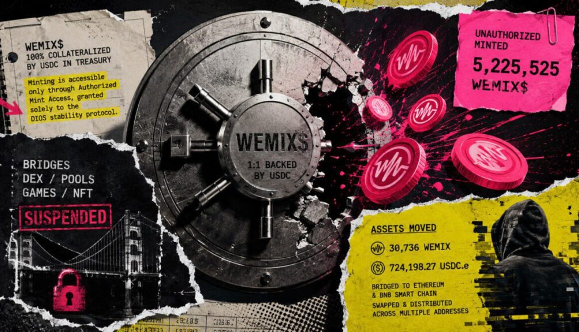Compromised owner contract just let hackers print 5.2 million WEMIX stablecoins out of thin air, forcing a complete network freeze