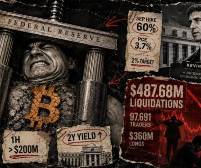 Fed Chair Kevin Warsh triggers a $488 million crypto liquidation cascade as rate-hike expectations rise