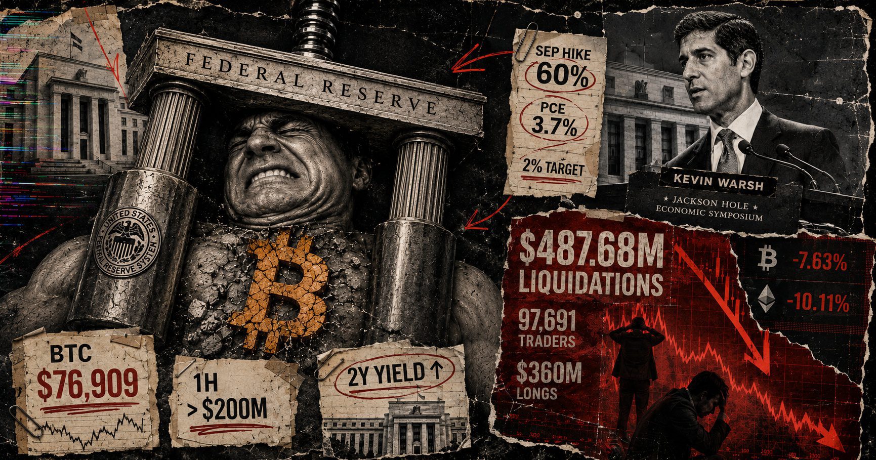 Fed Chair Kevin Warsh triggers a 8 million crypto liquidation cascade as rate-hike expectations rise