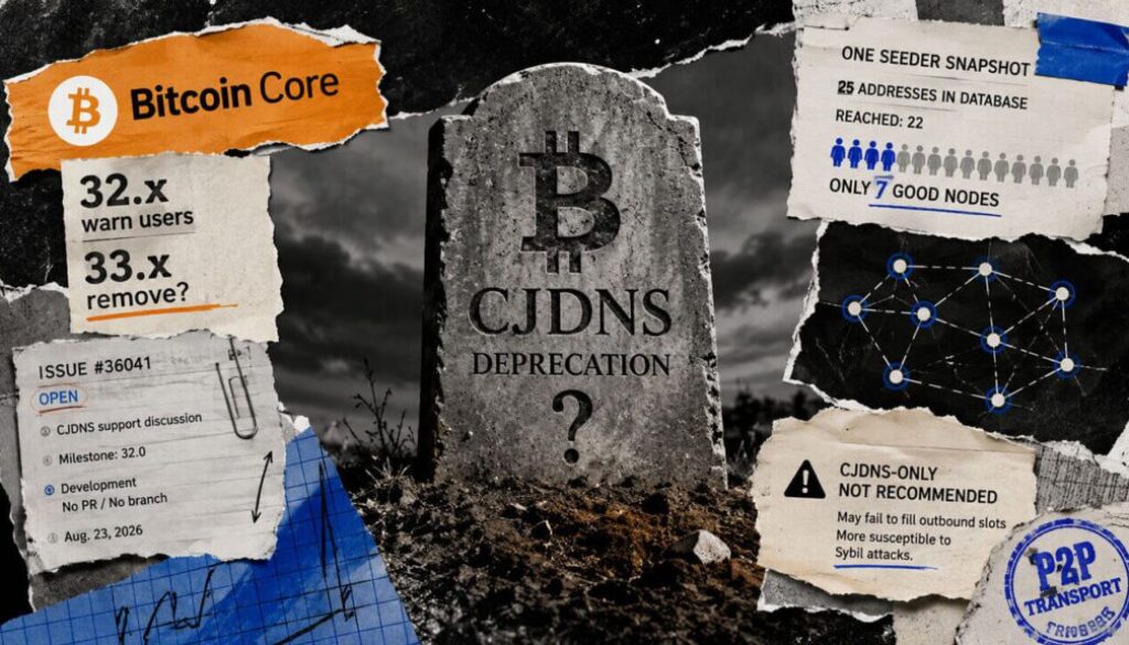 Bitcoin Core considers dropping encrypted routing support as poor node health exposes users to eclipse attacks