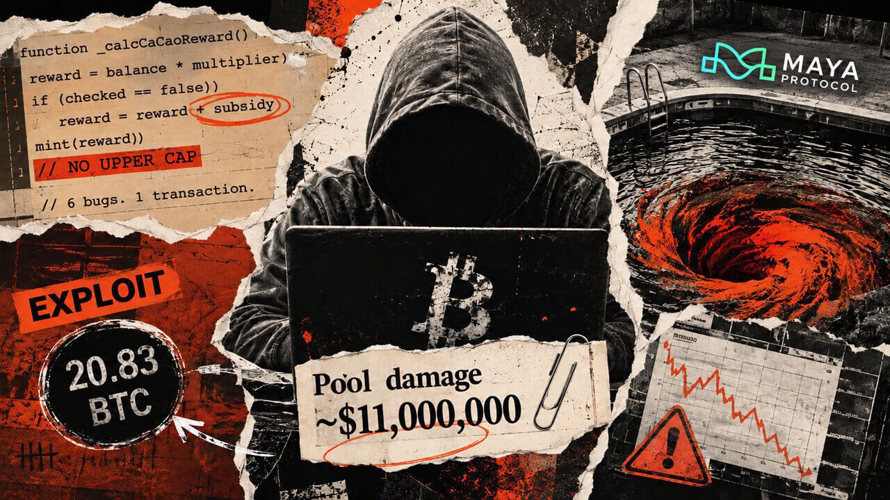Unresolved  million liquidity crash leaves pools exposed as attacker still holds 20.83 BTC on Maya Protocol