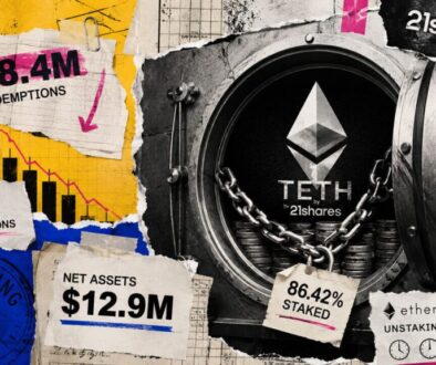 A staked Ethereum ETF processed $48M in redemptions while keeping 86% of ETH locked, 21Shares filing shows