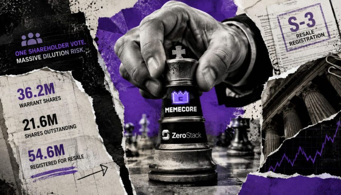 A $1 billion meme coin purchase puts a huge 167% share dilution down to a single vote for ZeroStack