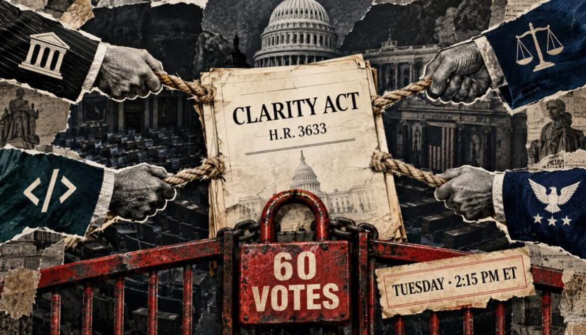 CLARITY Act’s ‘final’ deal is already breaking down before tomorrow’s Senate vote