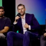Eric Trump, co-founder of World Liberty Financial, speaking on stage at the Consensus 2025 conference