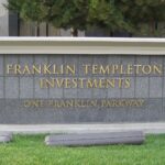 Franklin Templeton Investments sign at the company headquarters campus in San Mateo, California
