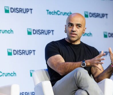 Dragonfly managing partner Haseeb Qureshi speaking on stage at TechCrunch Disrupt 2024
