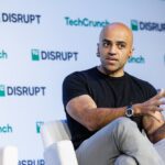 Dragonfly managing partner Haseeb Qureshi speaking on stage at TechCrunch Disrupt 2024