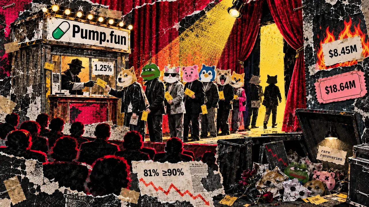 Pump.fun collects .6m weekly while 81% of its memecoins crash 90%