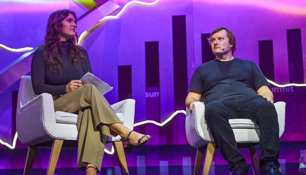 Aave founder Stani Kulechov speaking on a conference stage